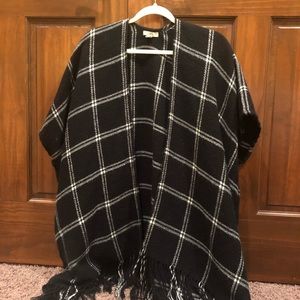 Checked poncho